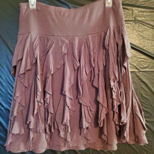 INC International Concepts Storm Grey Ruffle Skirt